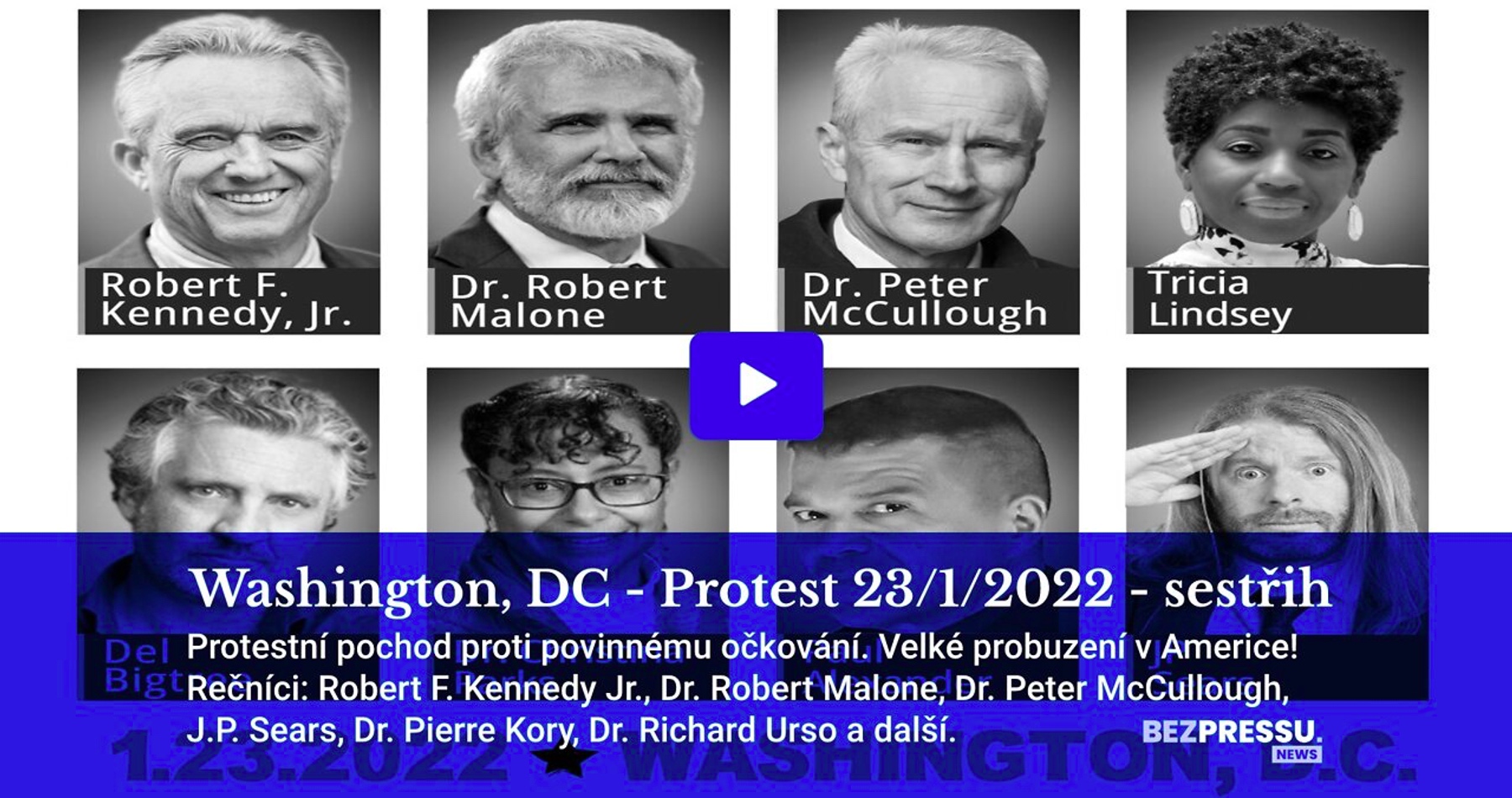 VIDEO: Velké probuzení v Americe: Protestní pochod proti povinnému očkování ve Washingtonu D.C.